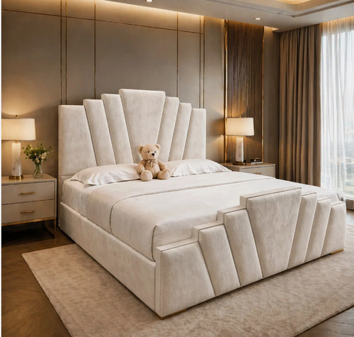Ottoman bed art deco - bed, velvet