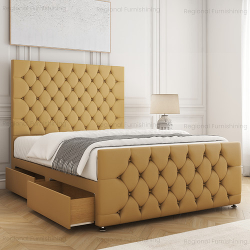 Chesterfield divan 4ft6 5ft - divan,