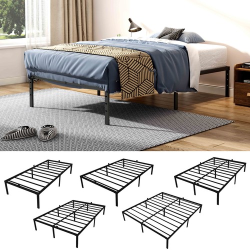 Black metal bed frame - black,