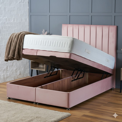 Panel ottoman divan bed lift - ottoman,