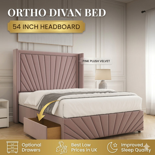Divan plush velvet bed set - divan,