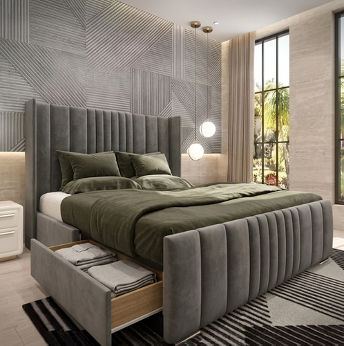 Panels divan bed set plush - panels,