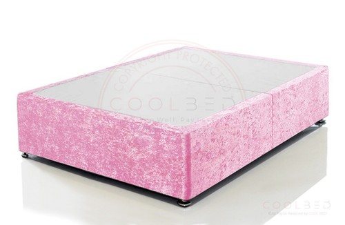 Crushed velvet divan bed frame - crushed,