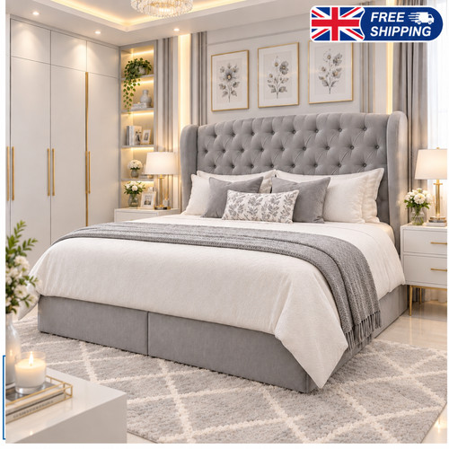 Luxury wingback ottoman divan - wingback,