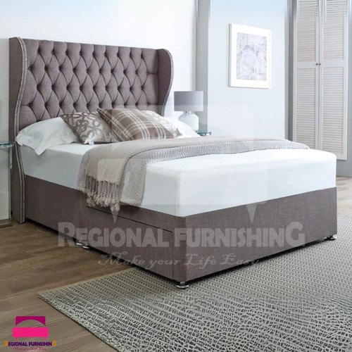 Chesterfield divan winged back - chesterfield,