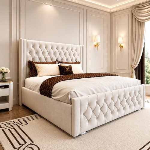 Upholstered ottoman gas - upholstered,