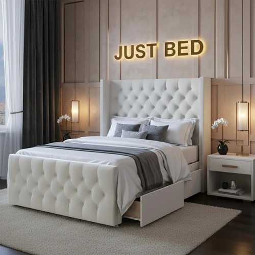 Chesterfield winged divan bed - chesterfield,